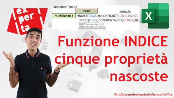 EXCEL– TRUCCHI E SEGRETI: La funzione INDICE: 5 proprietà nascoste – E tu, le conoscevi tutte?