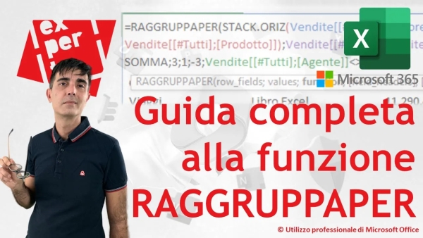 EXCEL 365 - TRUCCHI: Scopri la nuovissima funzione RAGGRUPPAPER #M365insider - guida completa