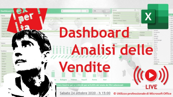 EXCEL:  DASHBOARD INTERATTIVA GESTIONE RANKING FATTURATO (NO VBA)- DIRETTA #13