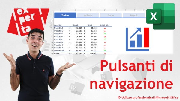 EXCEL &ndash; TRUCCHI E SEGRETI: I pulsanti di navigazione: rendi il tuo report professionale (no VBA)