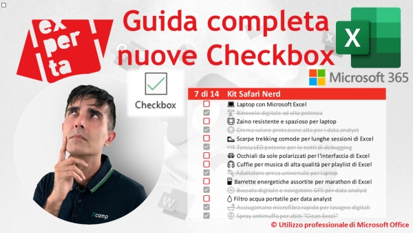 EXCEL 365 &ndash; TRUCCHI E SEGRETI: Guida completa alle nuove Checkbox di Excel