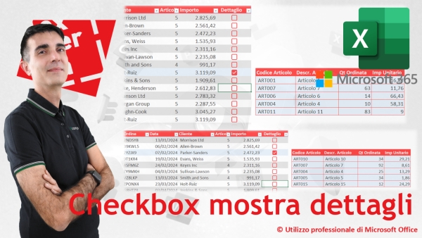 EXCEL 365: Check box mostra dettagli: visualizza i dettagli con un click &ndash; tutorial passo a passo