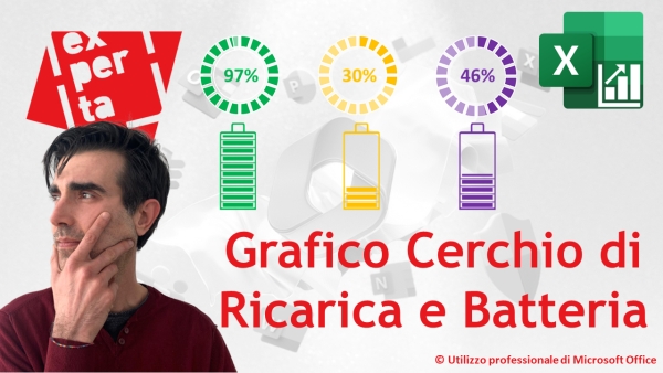 EXCEL - GRAFICI COMPLESSI: Cerchio di Ricarica e Grafico Batteria