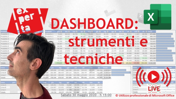 EXCEL: STRUMENTI PER CREARE UNA DASHBOARD - DIRETTA #8