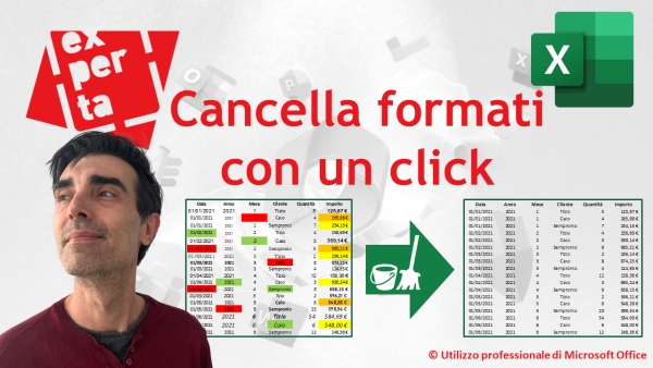 EXCEL - TRUCCHI E SEGRETI: Cancellare i formati personalizzati da un intervallo con un click!