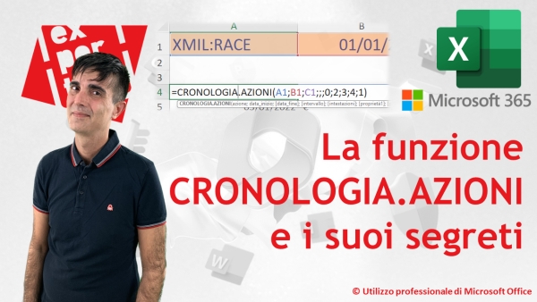 EXCEL 365 &ndash; TRUCCHI E SEGRETI: La funzione CRONOLOGIA.AZIONI e i suoi segreti